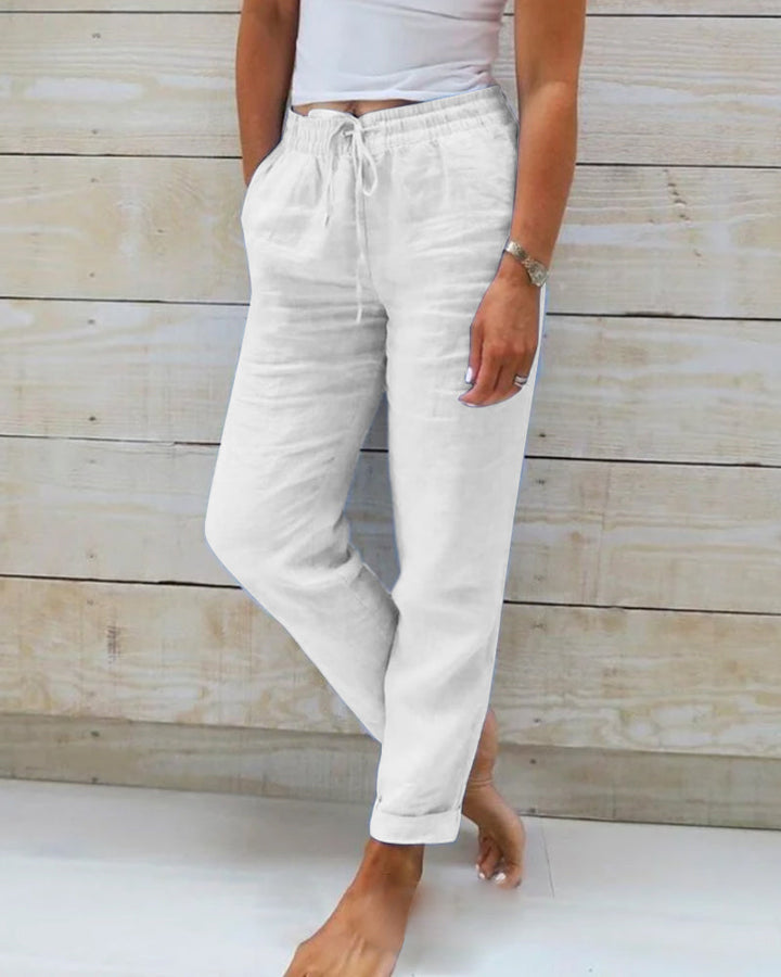 Zaria – Bequeme Leinenhose mit elastischem Bund