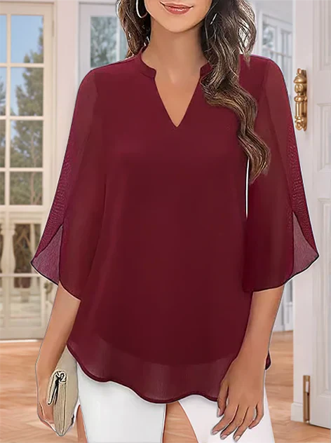 Zanyelle - Weich fallende Bluse in Lagenoptik