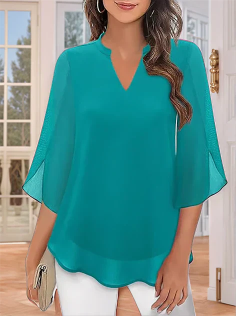 Zanyelle - Weich fallende Bluse in Lagenoptik