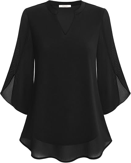 Zanyelle - Weich fallende Bluse in Lagenoptik