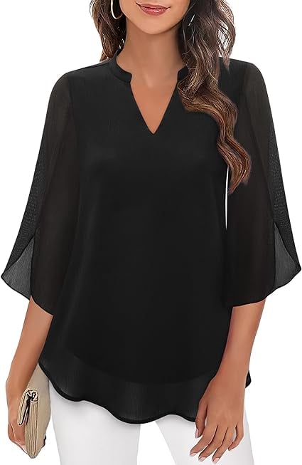 Zanyelle - Weich fallende Bluse in Lagenoptik