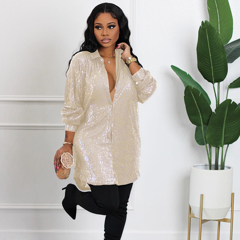 Amara – Glitzerndes Pailletten-Kleid