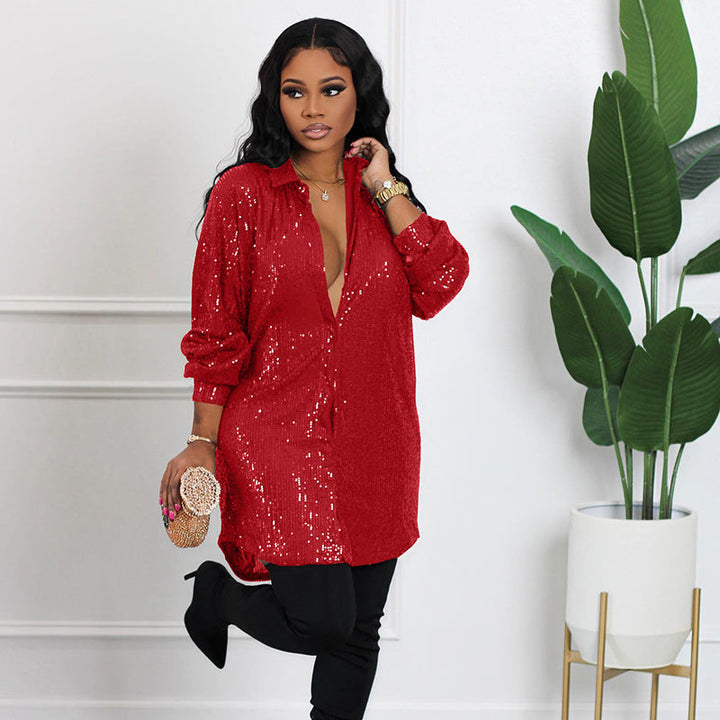 Amara – Glitzerndes Pailletten-Kleid
